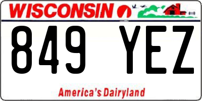 WI license plate 849YEZ