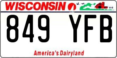 WI license plate 849YFB