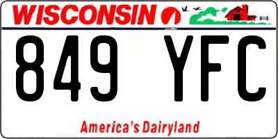 WI license plate 849YFC