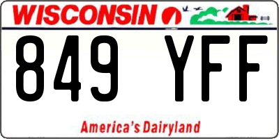 WI license plate 849YFF