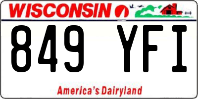 WI license plate 849YFI