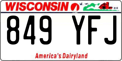 WI license plate 849YFJ