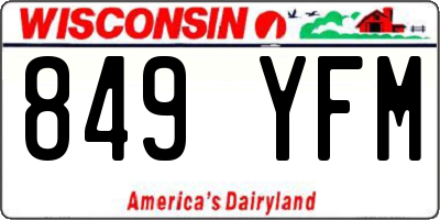 WI license plate 849YFM