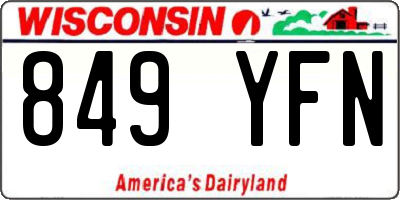 WI license plate 849YFN