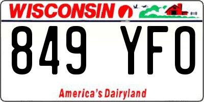 WI license plate 849YFO