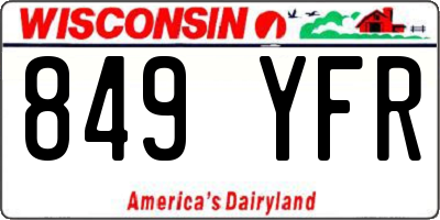 WI license plate 849YFR