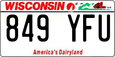 WI license plate 849YFU
