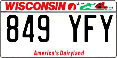 WI license plate 849YFY