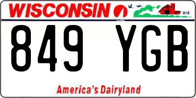 WI license plate 849YGB