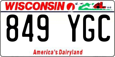 WI license plate 849YGC