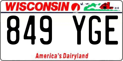WI license plate 849YGE