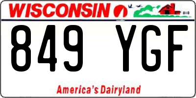 WI license plate 849YGF