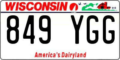WI license plate 849YGG
