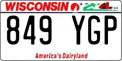 WI license plate 849YGP
