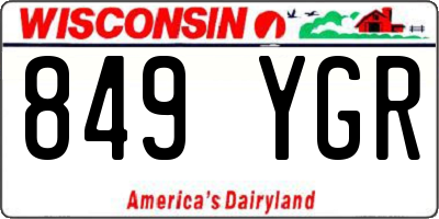 WI license plate 849YGR