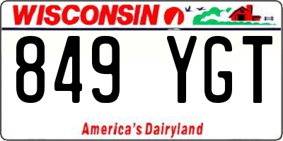 WI license plate 849YGT