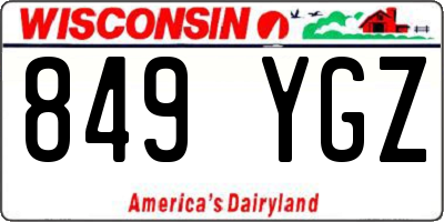 WI license plate 849YGZ