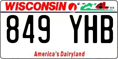 WI license plate 849YHB