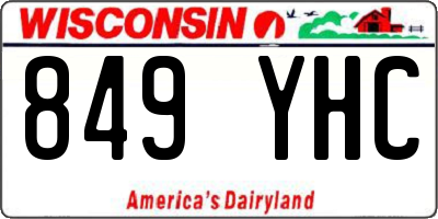 WI license plate 849YHC