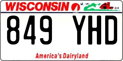 WI license plate 849YHD