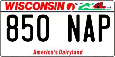 WI license plate 850NAP