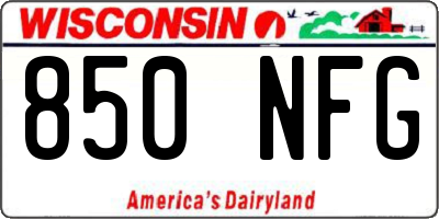 WI license plate 850NFG