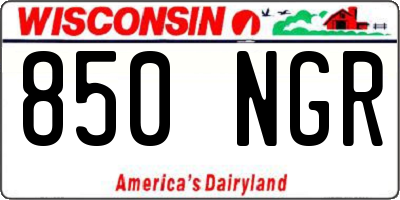 WI license plate 850NGR