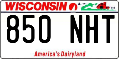 WI license plate 850NHT