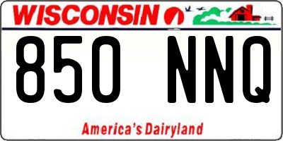 WI license plate 850NNQ