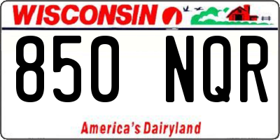 WI license plate 850NQR