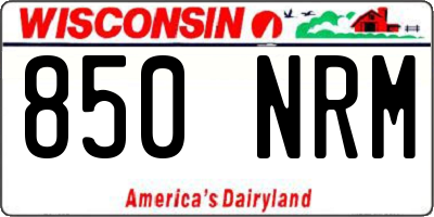 WI license plate 850NRM