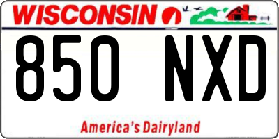 WI license plate 850NXD