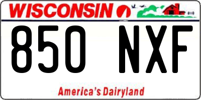 WI license plate 850NXF