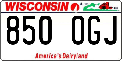 WI license plate 850OGJ