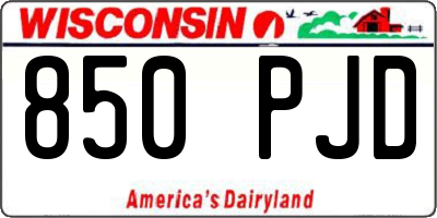 WI license plate 850PJD