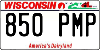 WI license plate 850PMP