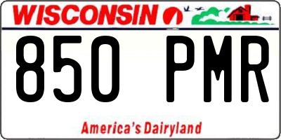 WI license plate 850PMR