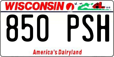 WI license plate 850PSH