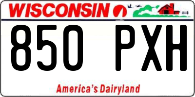 WI license plate 850PXH