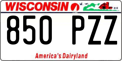 WI license plate 850PZZ