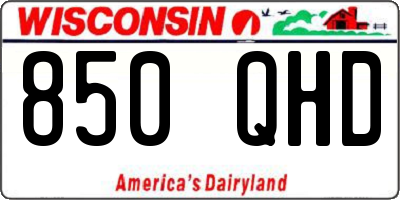 WI license plate 850QHD