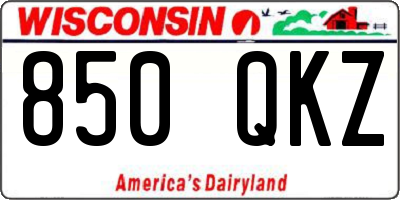 WI license plate 850QKZ