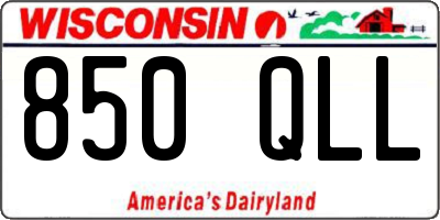 WI license plate 850QLL