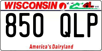 WI license plate 850QLP