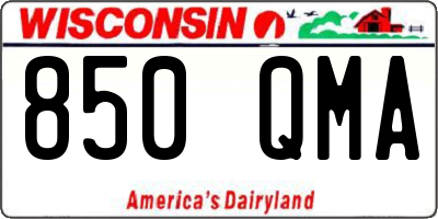 WI license plate 850QMA