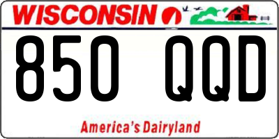 WI license plate 850QQD