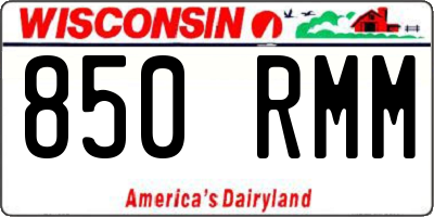 WI license plate 850RMM