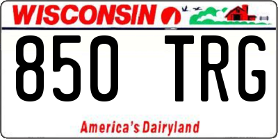 WI license plate 850TRG