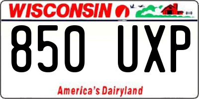 WI license plate 850UXP