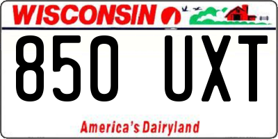 WI license plate 850UXT